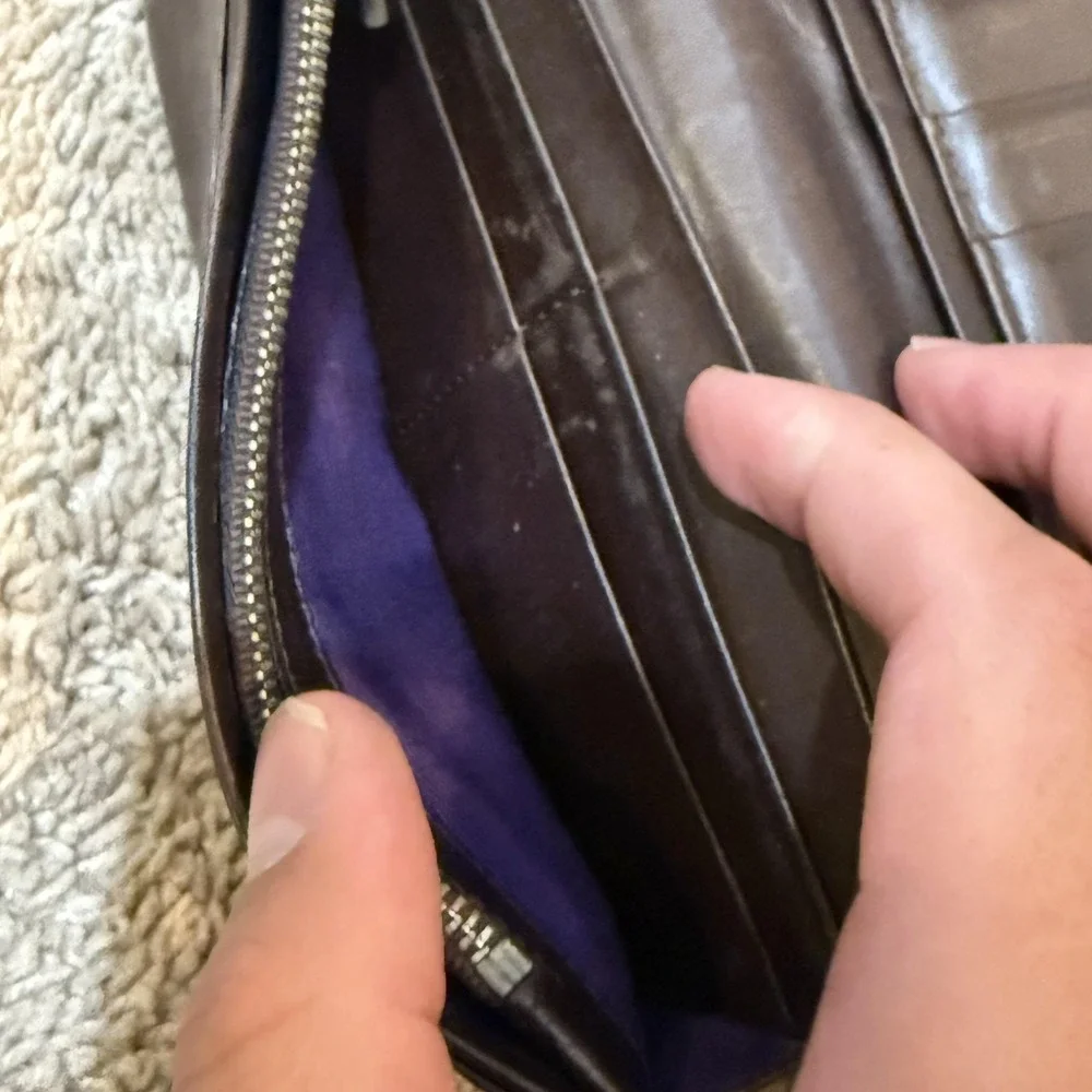 Paul Smith Wallet Leather Long Bifold Mens Organizer Zip Coin Pocket‎ Vintage